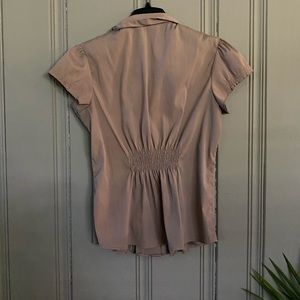 Short sleeve tan dress shirt